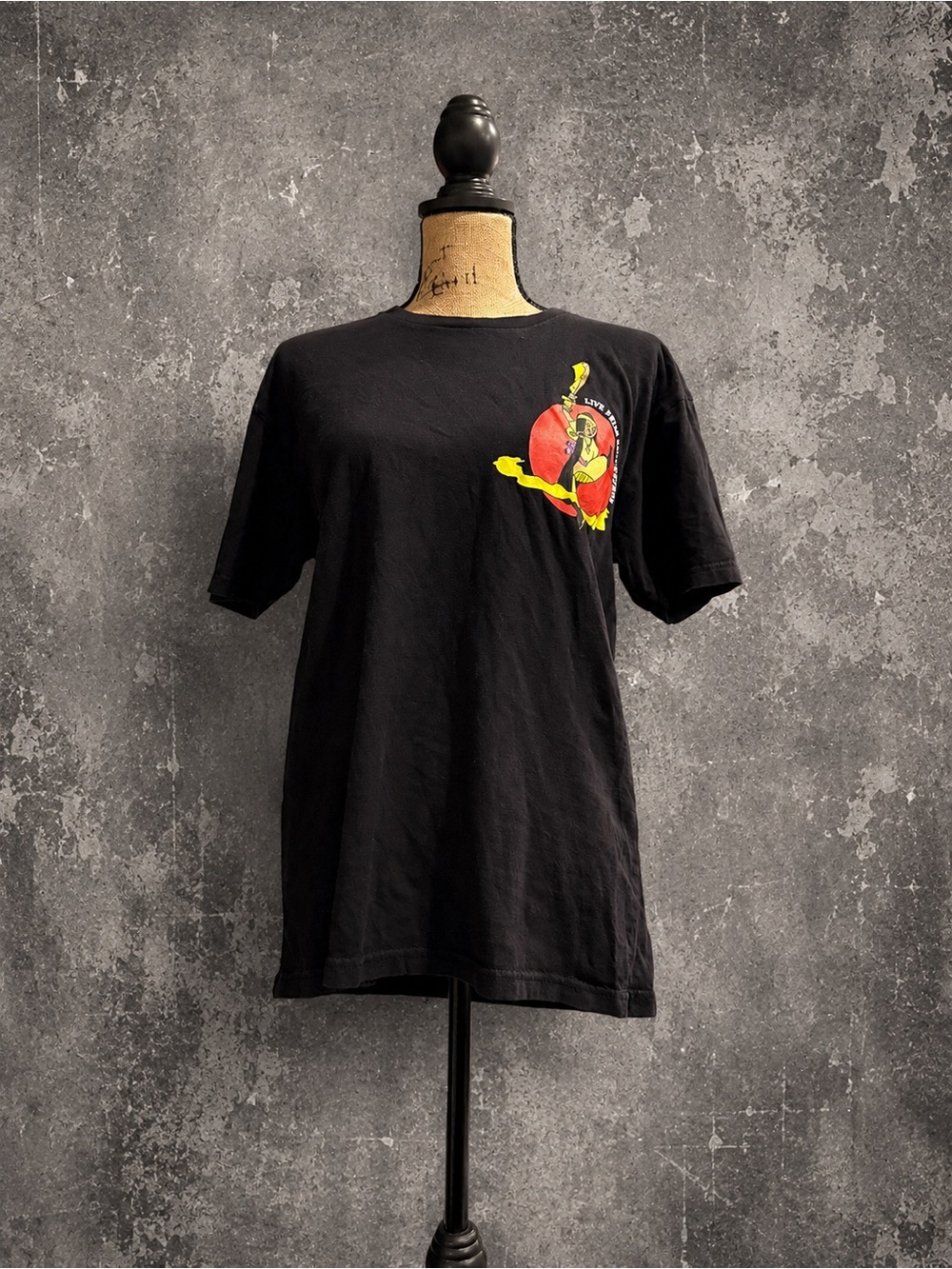 Men’s Large “Live From Badubotron” Graphic Tour T-Shirt – Black
